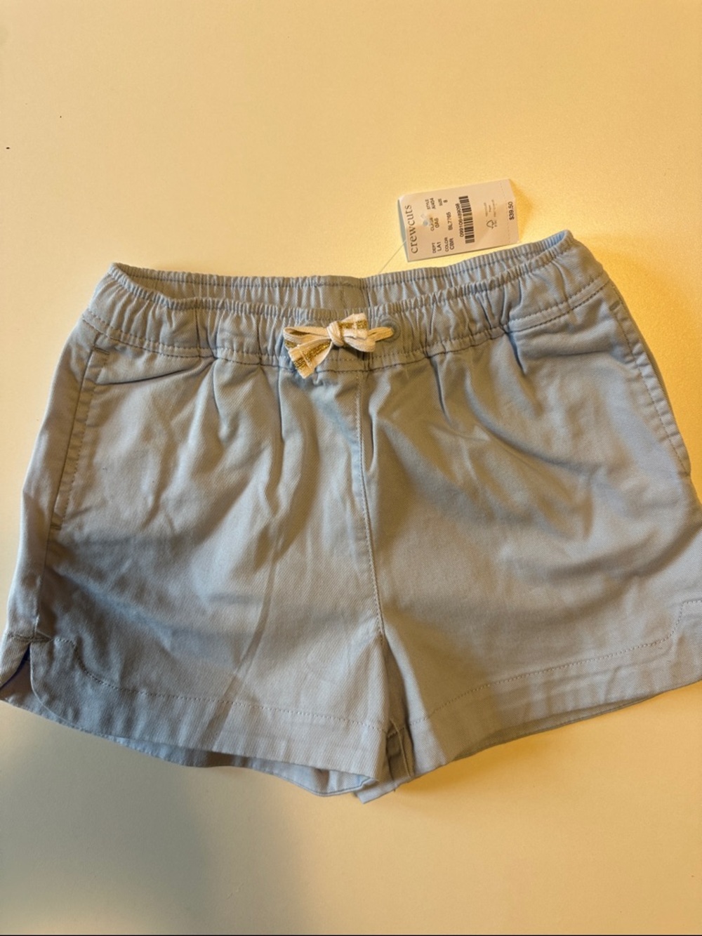 Crewcuts Light Blue Drawstring Cotton Shorts